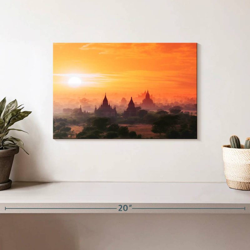 Lilie Myanmar Buddhist Temples, 8" H x 12" W
