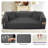 Boneless 82.5" Floor Sofa with 2 Pillows, 3-Seat Corduroy Hybrid Pocketed Spring Couch, Compression Sofa for Living Room Bedroom Lounge, No Assembly Needed-1530878097
