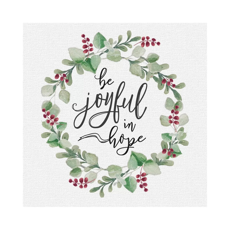 Cozy Christmas Wreath III by Hartworks - Wrapped Canvas Print, 30.48 cm H x 30.48 cm W