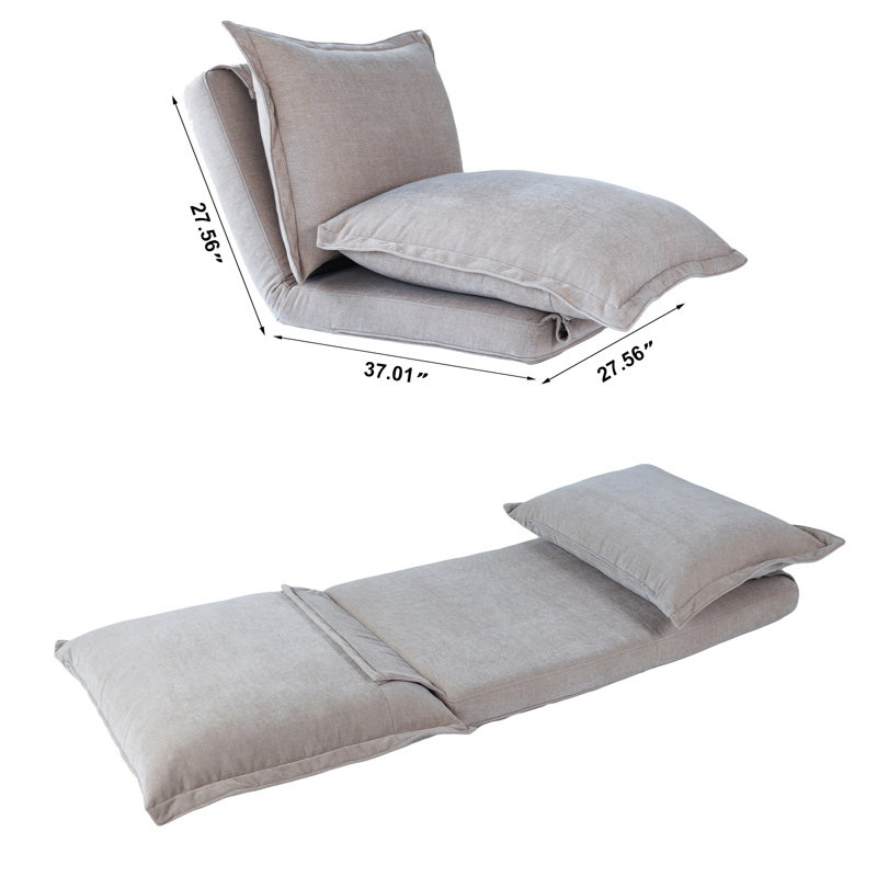 Fauteuil ajustable multifonctionnel, housse en chenille, siège convertible confortable à assise flexible, chenille, économie
