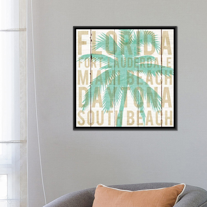 «Michael Palman Florida Palm - Reproduction de giclée sur toile tendue avec châssis, H 18 po x l 18 po x P 1,5 po