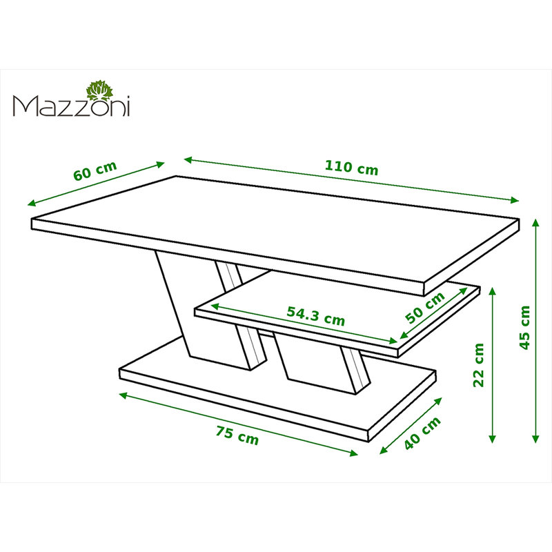 Cliff Pedestal Coffee Table, Sonoma Oak