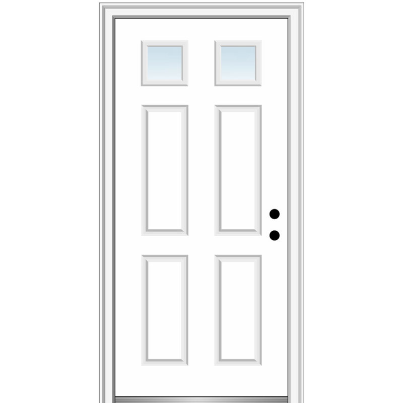 Portes d’entrée pré-raccrochées à 4 panneaux 2-0,25 lite, S'ouvre à gauche vers l'intérieur, H 81,75 po x l 30 po x P 4,56 po