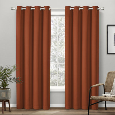 Kennith Sateen Room Darkening Curtain Pair