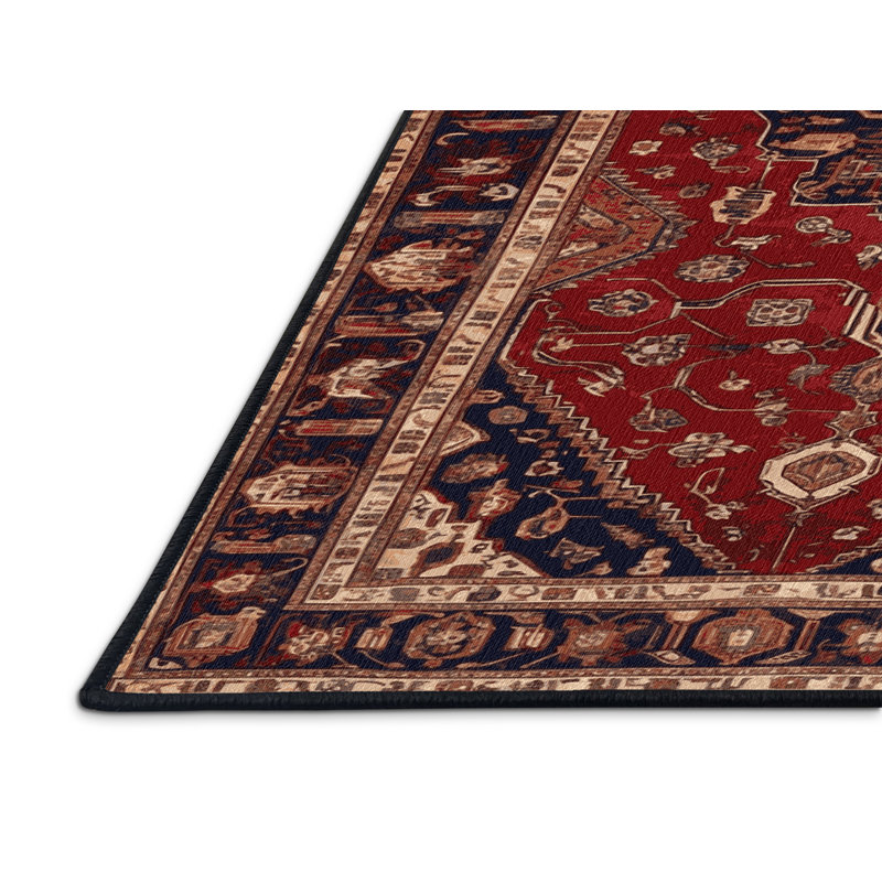 Machine Washable Persian Brown Area Rug, Rectangle 8' x 12'