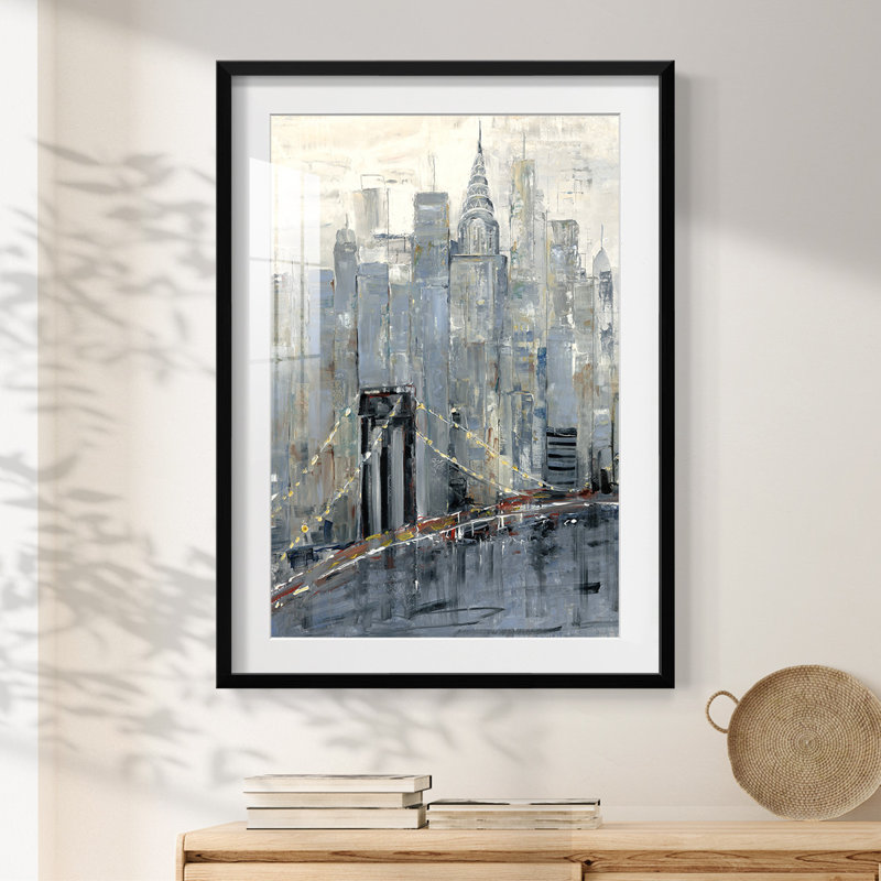 Midtown Morning - impression encadrée, H 25,5 po x l 17,5 po, Noir
