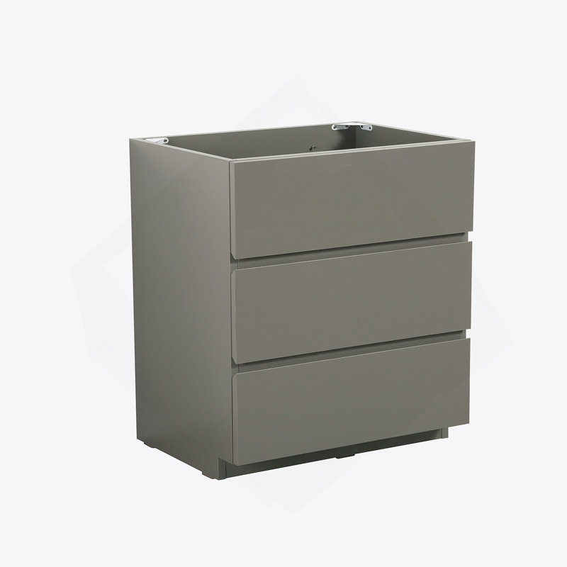 Floor Cabinet WITHOUT Basin,Gray Color,With Three Drawers