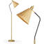 Lampe sur pied 25 cm L x 25 cm P x 157 cm H, design en fer tressé doré
