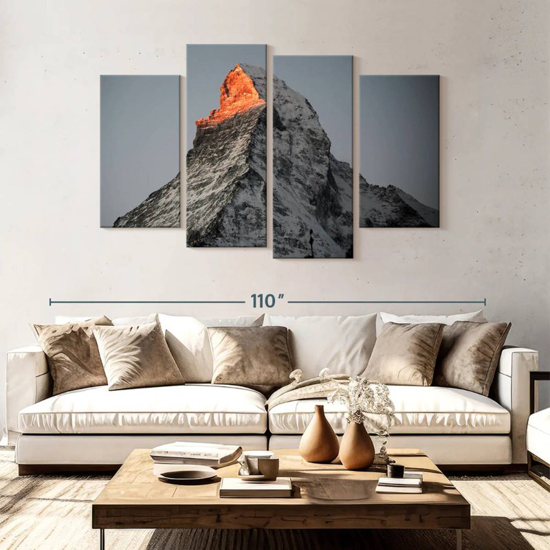 Hannes Zermatt Mountain Glow, H 54 po x l 84 po