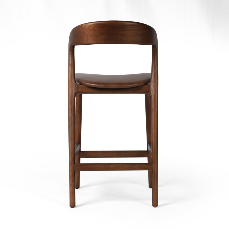 Amare Stool, Sonoma Coco Genuine Leather/Umber Ash, Counter Stool (26.5" Seat Height)