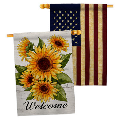 Double Sided 40 in. H x 28 in. W Polyester House Flag