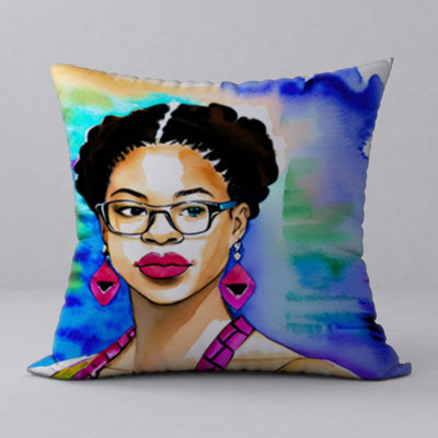 Pillow New ManosMorenas Vibrant Character & Patterns/ size 18"x18"