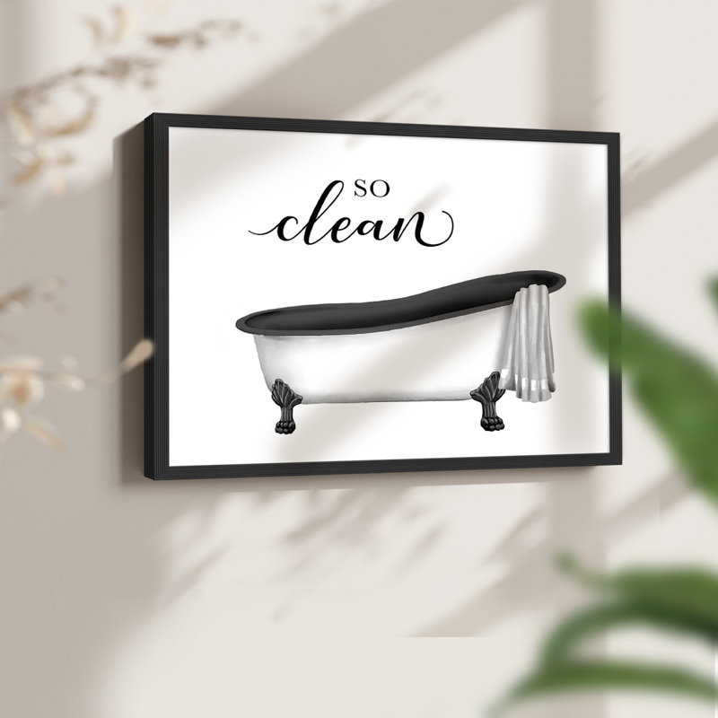 So Clean -Framed Print - Restickable, H 11 po x l 14 po, Noir, noir, noir, noir