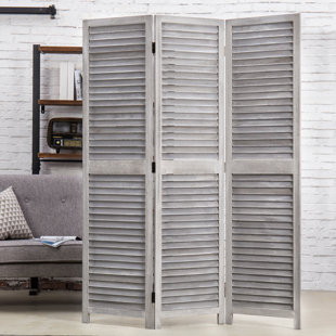 137.8Cm W x 177.8Cm H 3 - Panel Solid Wood Room Divider