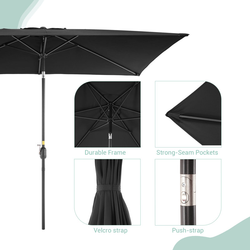 aluminum patio umbrella replacement freme Replacement Frame for 6.5' Foot Patio Umbrella