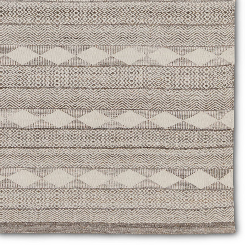 Wendy Jane Geometric Area Rug in Brown/Gray/Ivory, Rectangle 7'10" x 9'10"