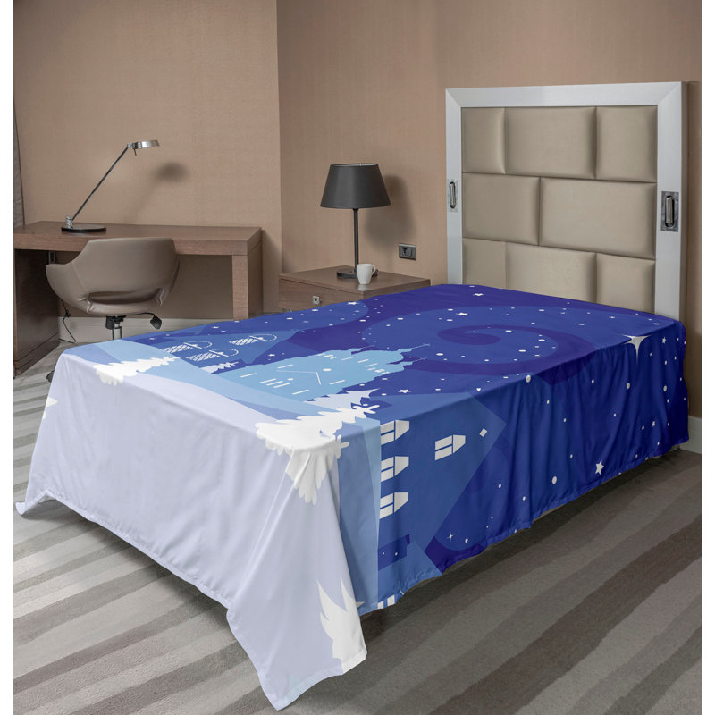 Drap-housse Ambesonne, Drap plat pour lit simple