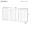 Buffet en placage de pin bleu marine à 4 portes avec incrustations linéaires - Buffet pour le salon et le vestibule-1387550994