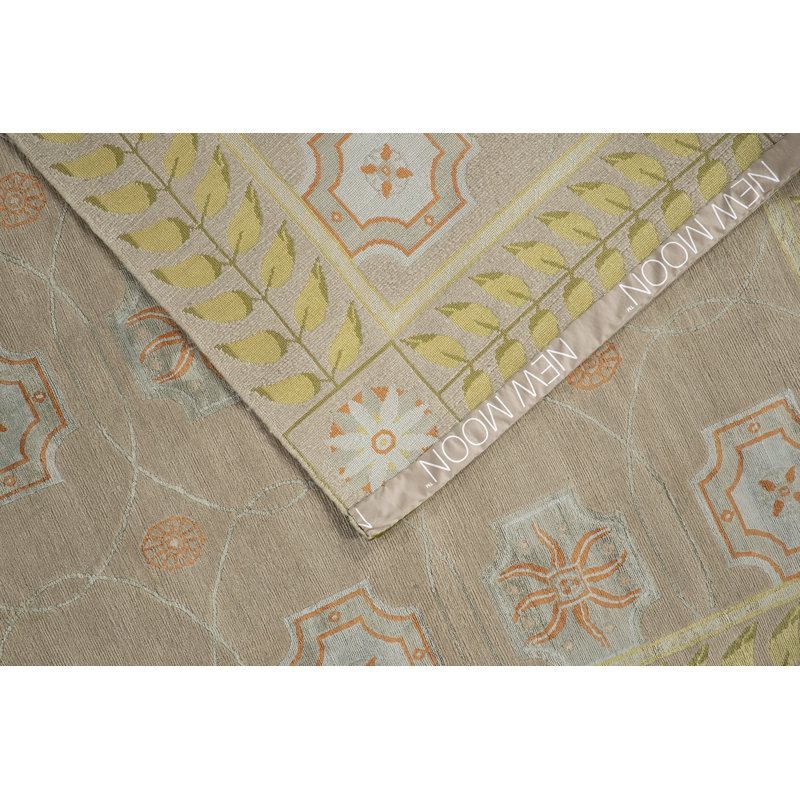 Corinth Hand Woven Silk and Wool Oriental Area Rug, Rectangle 6' x 9'