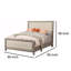 Lit standard tapissier à profil bas Brito-1218503042