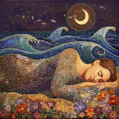 «Crescent Tide Dream», art mural sur toile tendue