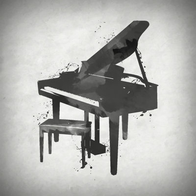 Piano - Wrapped Canvas Painting