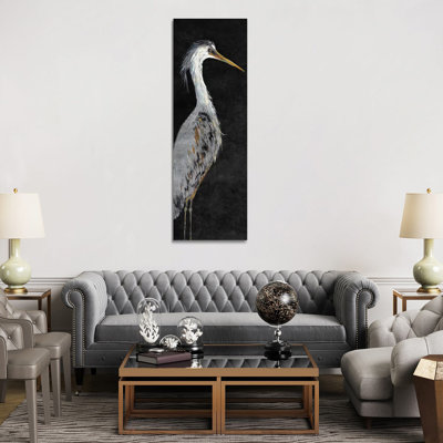 Heron on Black II- Gallery-Wrapped Canvas Giclée