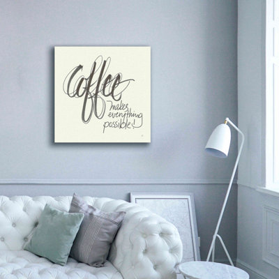 «Coffee Sayings IV» par Chris Paschke, estampe numérique sur toile