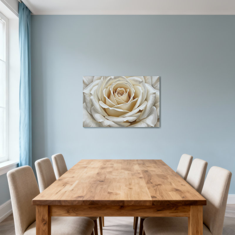 Plantes et fleurs - motif floral rose blanc Z25122408424094424, H 16 po x l 24 po