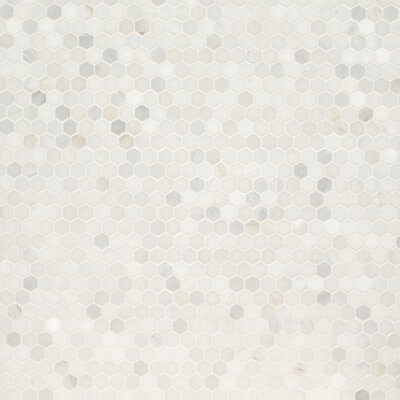 Arabescato Carrara 11 in. x 12 in. Marble Honeycomb Mosaic Wall and Floor Tile