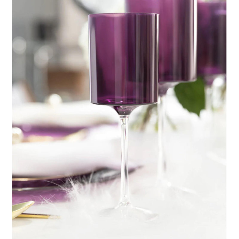 Chantha 9 oz. Goblet Set, Purple