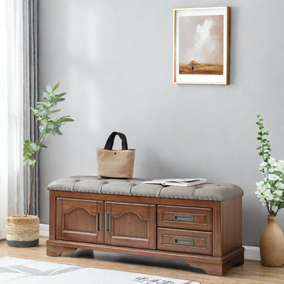 Tabouret à langer en noyer noir
