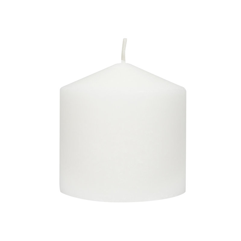 Ensemble de 3 bougies colonne non parfumées 3 pièces, Blanc, H 3 po x l 3 po x P 3 po