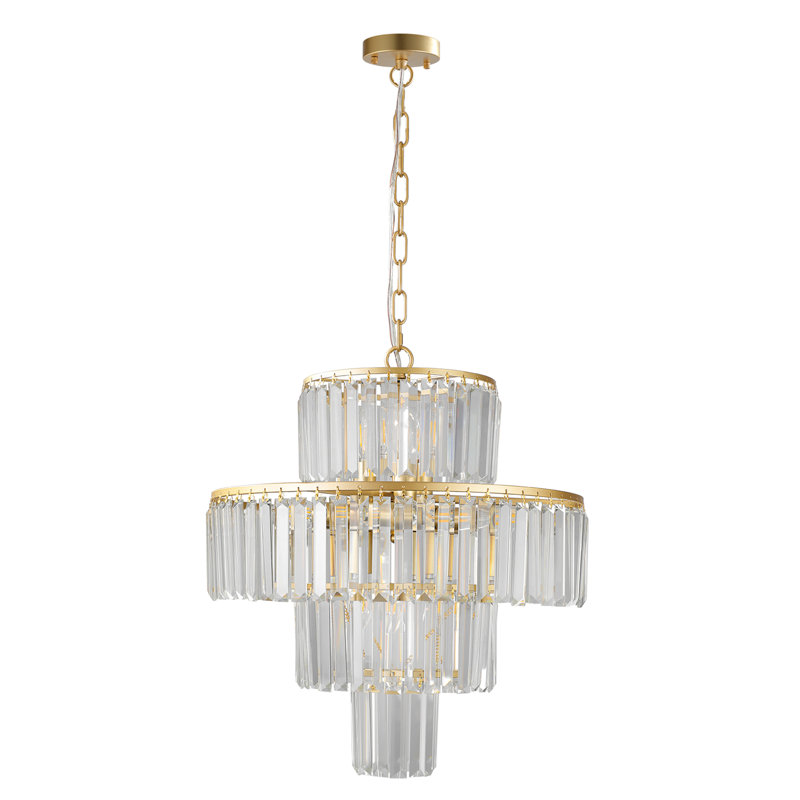 Lustre de cristal, Noir, H 78,7 po x l 19,7 po x P 19,7 po