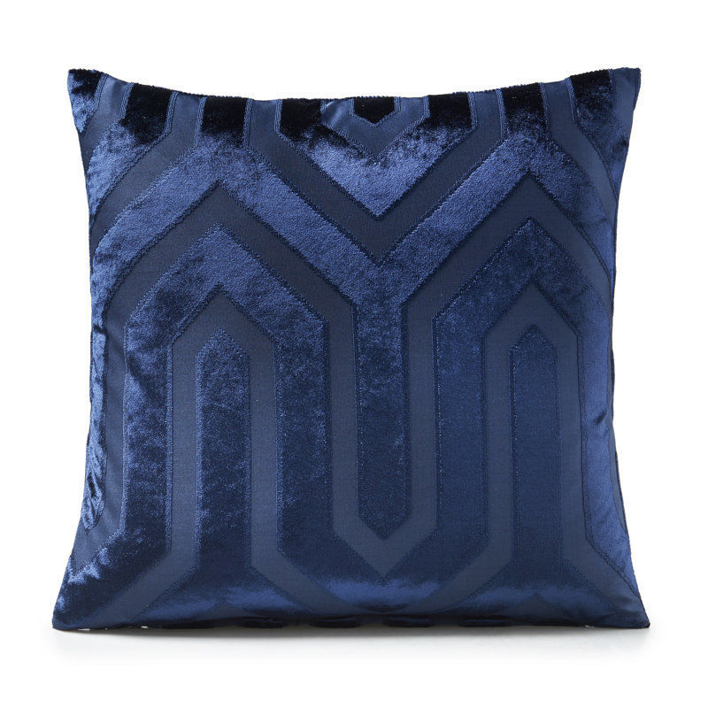 Aoibhin Geometric Square Cushion Cover, Navy