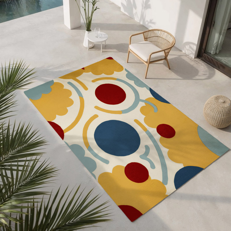 Tapis intérieur et extérieur Breezy Prime Orbit, Rectangle 1'6" x 2'6"