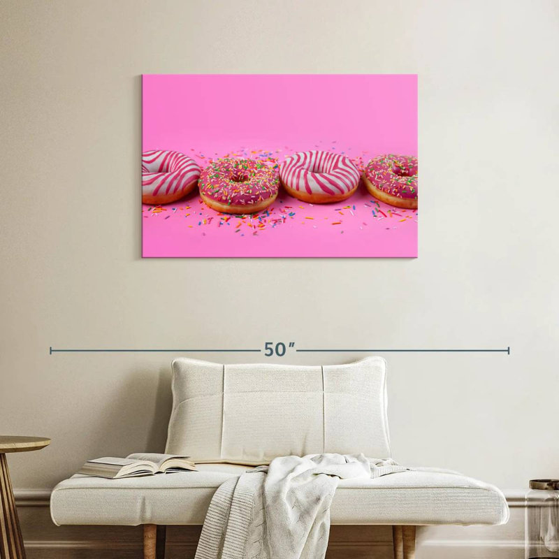 Beignets roses pastel Yarlin, H 24 po x l 36 po