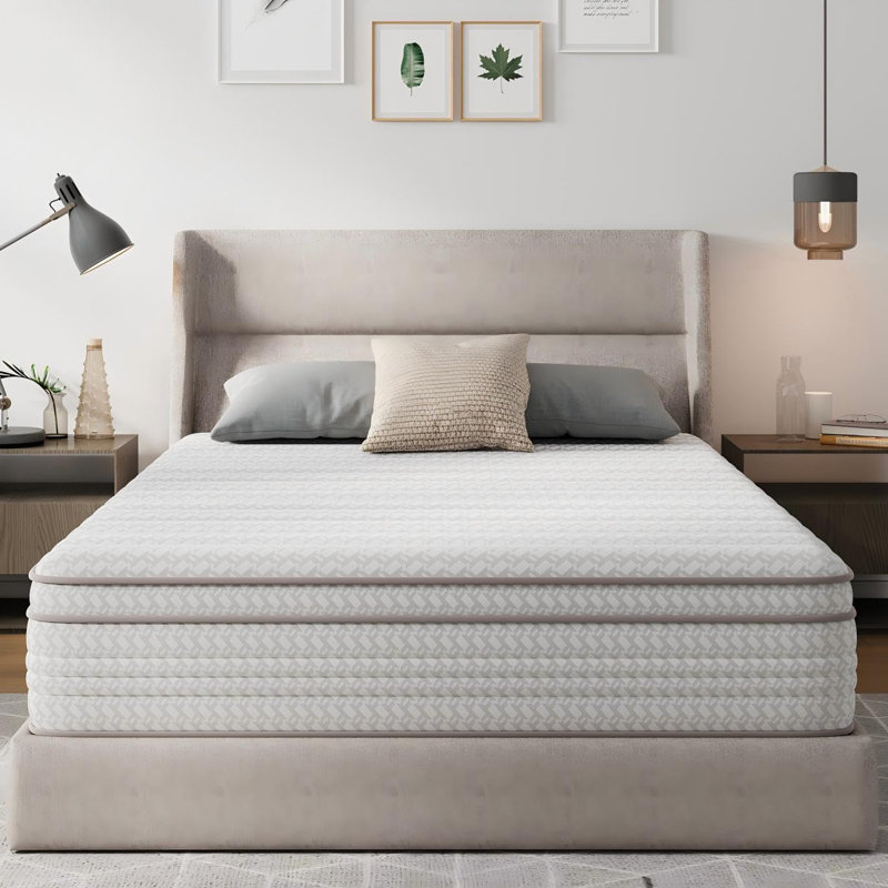 10 Inch Full Size Mattress in a Box, Hypoallergenic & Back Pain Relief, Hybrid Full Mattresses, Fiberglass Free, No Box Spring Needed