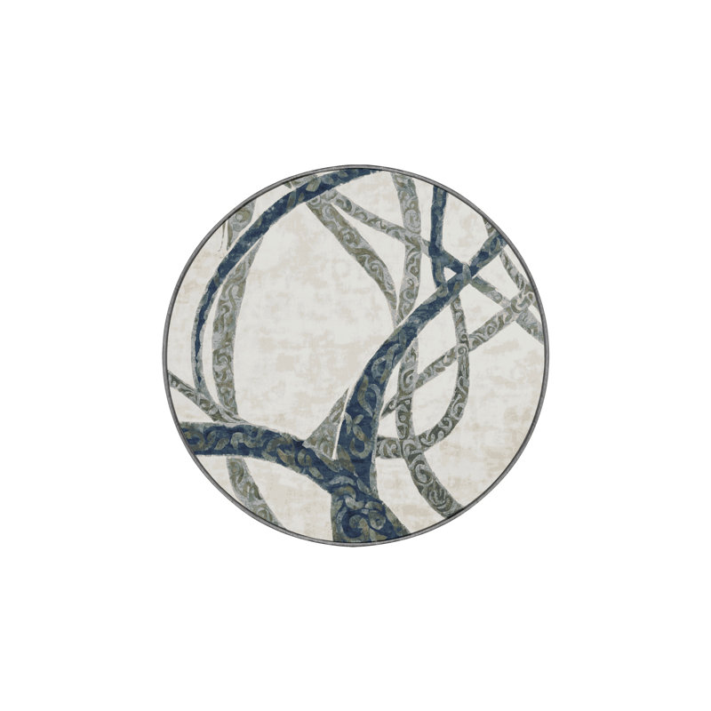 Tapis gris soyeux et moelleux, Rectangle de 5 pi x 8 pi