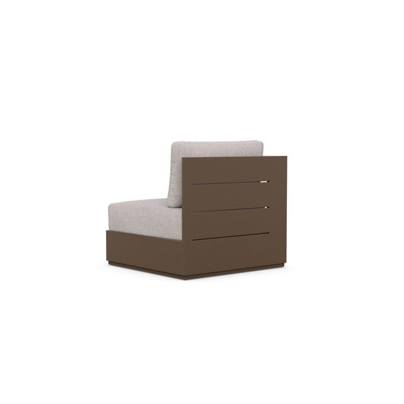 Sydney Right Arm Chair Bronze + Fawn Cushion, Fawn, Bronze