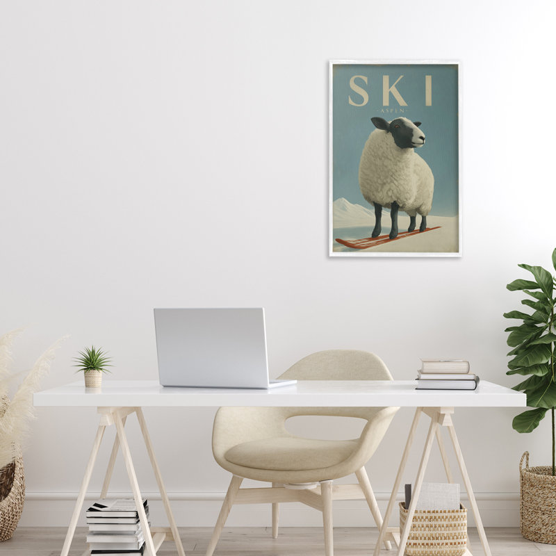 Giclée encadrée, dessin par Annabelle Hall, H 24 po x l 16 po, Estampe numérique encadrée blanc bord de mer