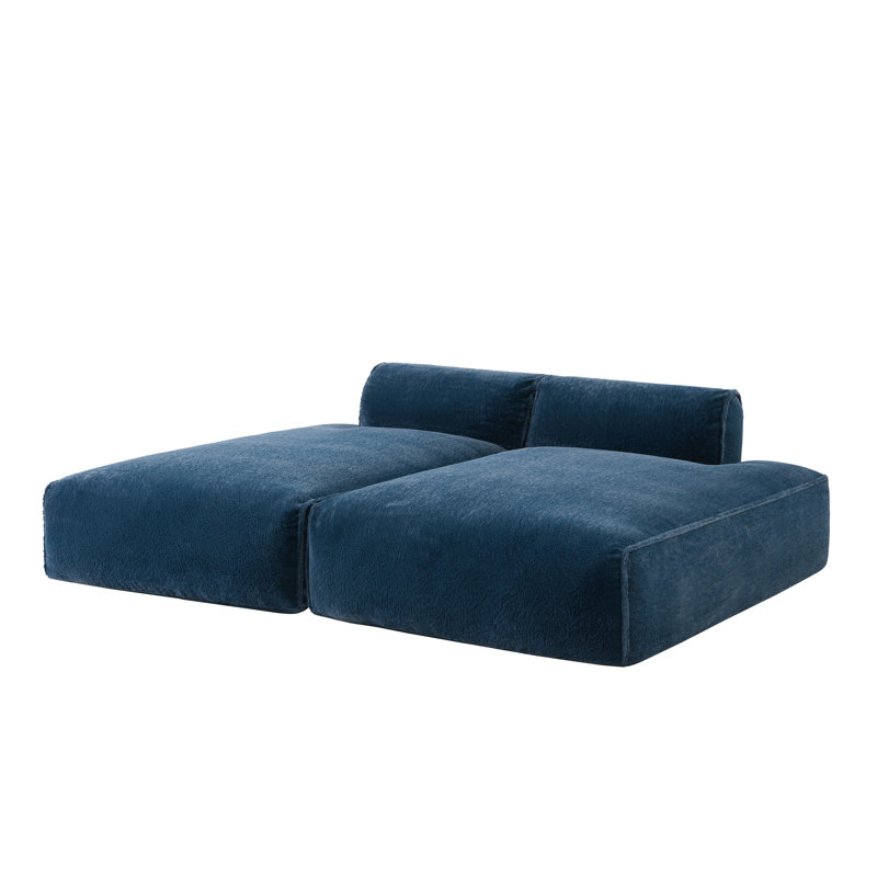Flâneuse rembourrée, Bleu