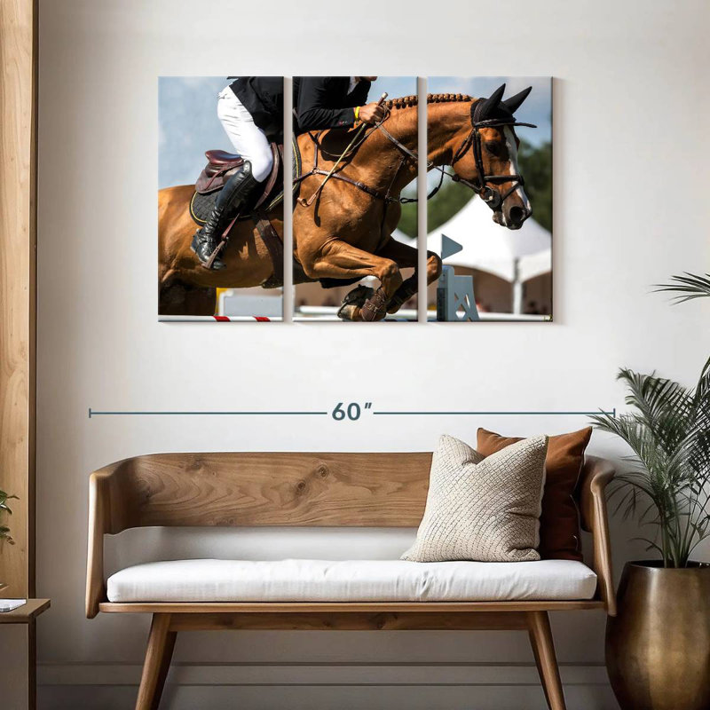 Spectacle de saut à cheval Sireci, H 28 po x l 45 po