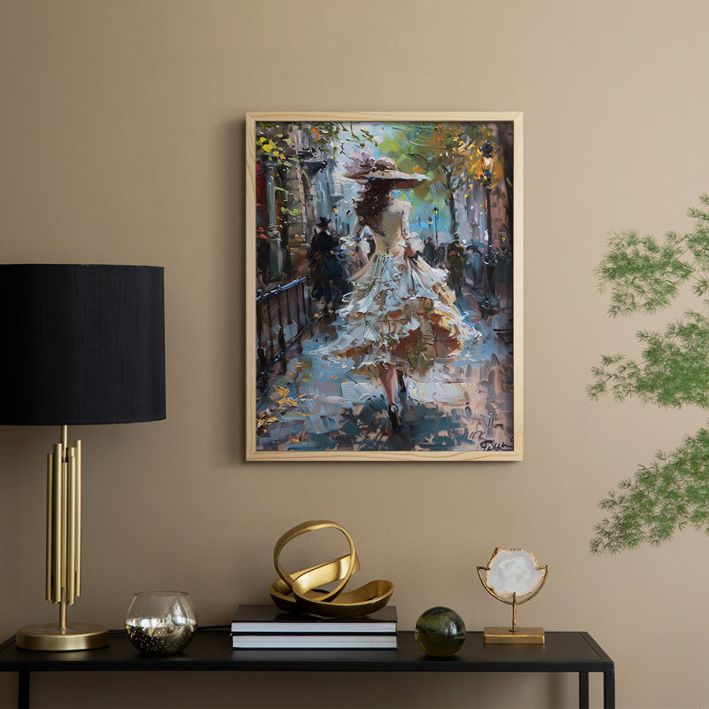 «WOMEN Series DCCL III», reproduction encadrée - bois massif, H 30 po x l 24 po, Naturel