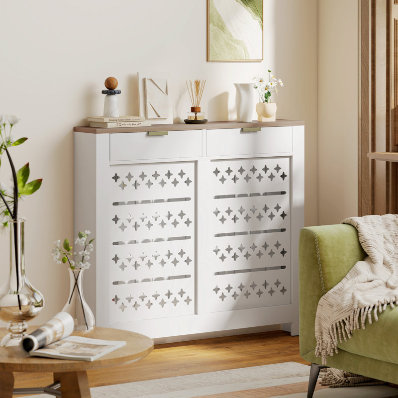 Small Radiator Cover, 37.6"H x 42.5"W x 7.5"D