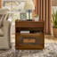 Table d'appoint de style Mid-Century moderne avec station de charge et trou de sortie et 4 tiroirs