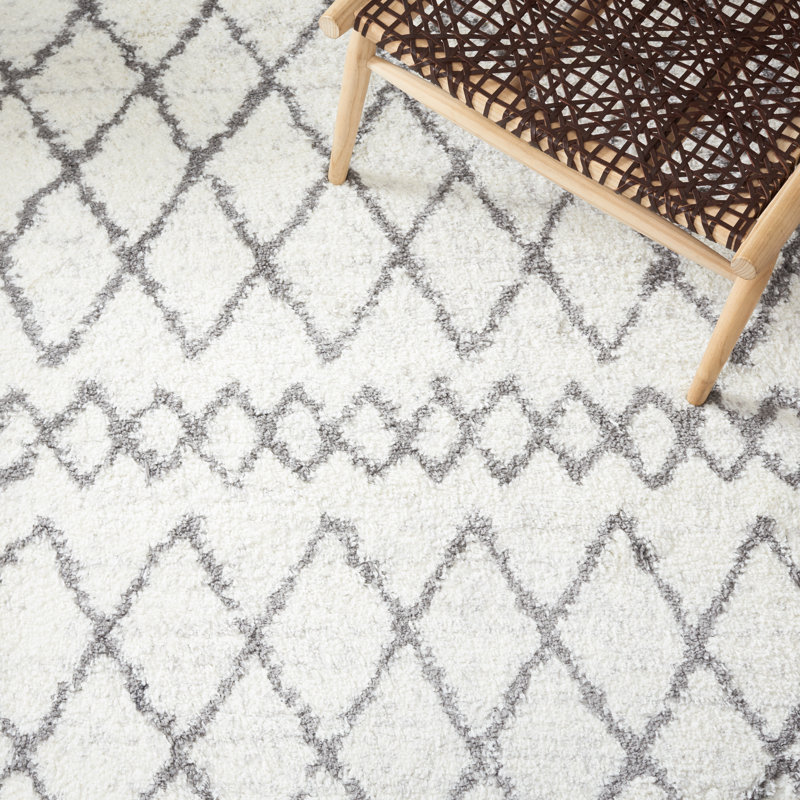 Tapis à motif géométrique Gokey Performance, Tapis de couloir 2 pi 2 po x 9 pi