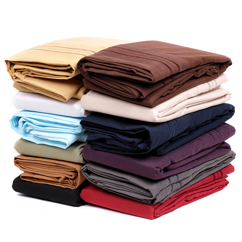 1500 Series Collection Ultra-Soft Embroidered Pillowcases, King Pillowcase, Taupe