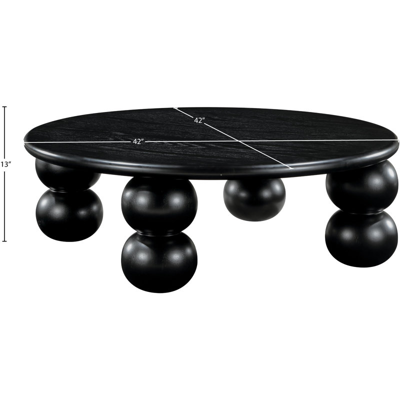 Table basse Clata, Noir