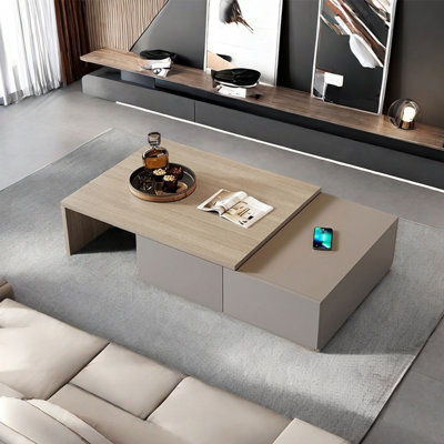 Table basse rectangulaire simple rétractable